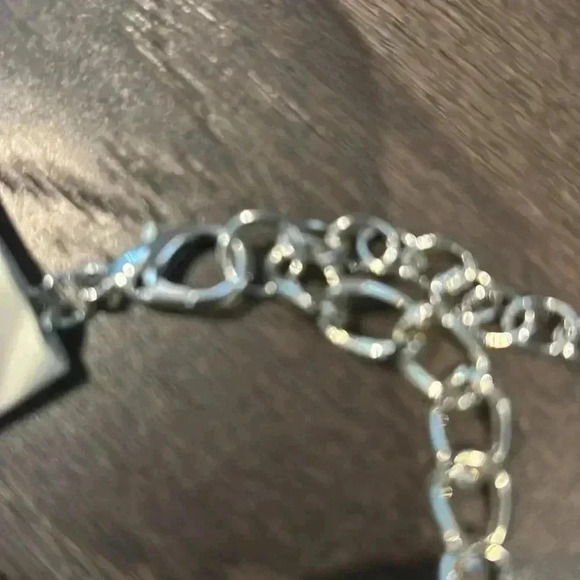 carolD Studio Tiger Eye earrings/necklace set,silver tone chain tan/brown bobble - Picture 6 of 9